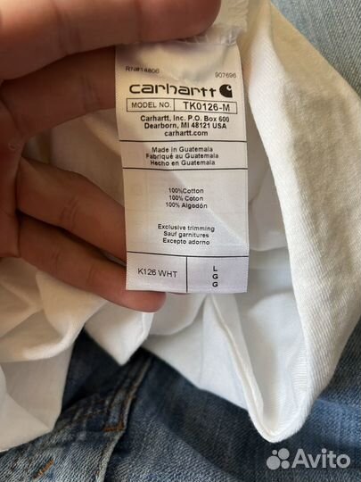 Лонгслив carhartt на навесных бирках