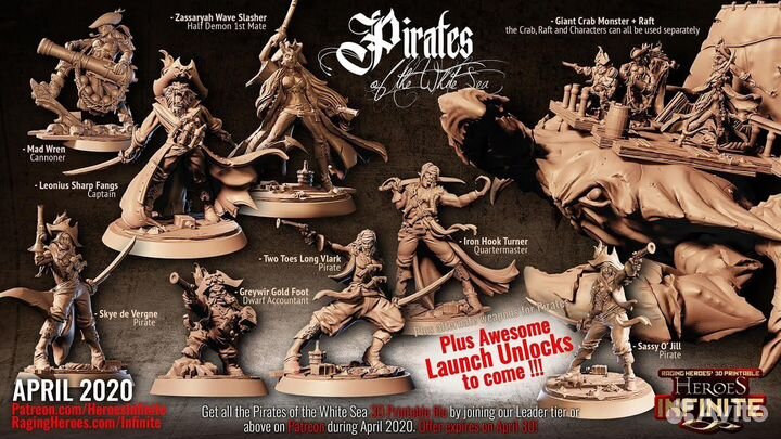 Комплект моделей Infinite Heroes для 3д печати