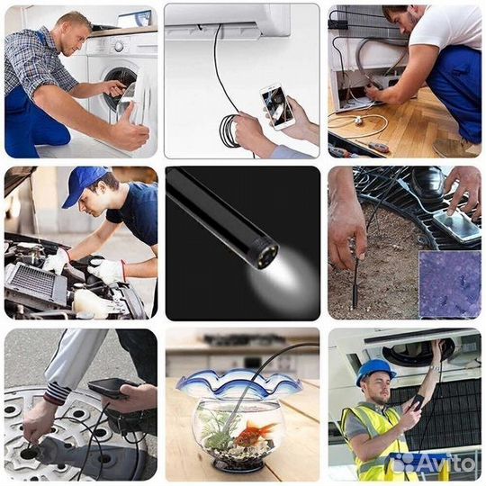 Эндоскоп (8мм-1280*720-1метр)(E12)