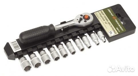 Набор головок 11 предметов (1/4) 4-13 мм 6-гр