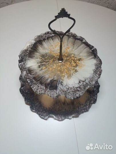 Ваза для фруктов на ножке ручная работа