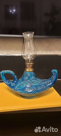 Лампа керамическая керасиновая декор