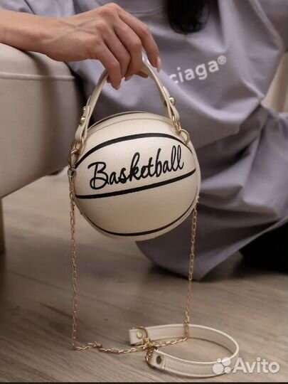 Сумка баскетбольный мяч белая