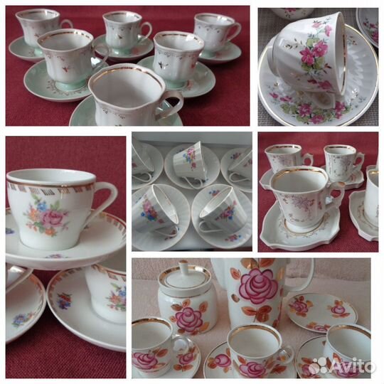 Сервизы Кофейные Фарфор СССР Разные