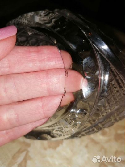 Конфетница вазочка корзинка хрусталь СССР