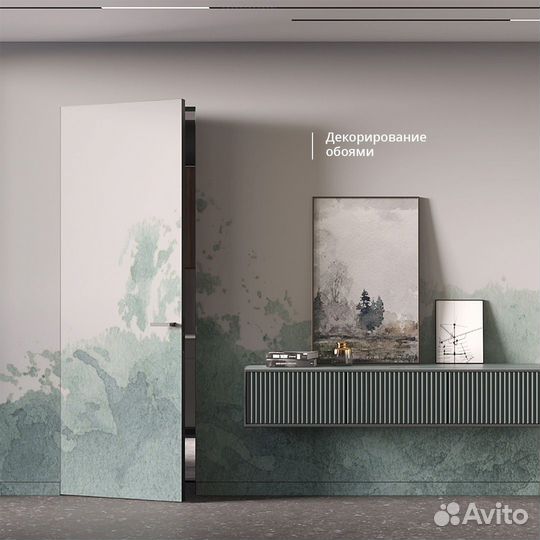 Скрытая дверь под покраску