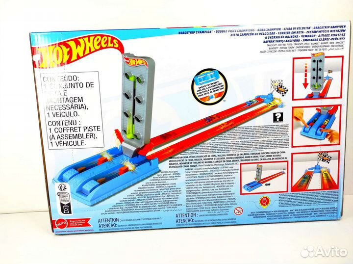 Трек Hot Wheels Action Драг Чемпион GBF81 GBF82