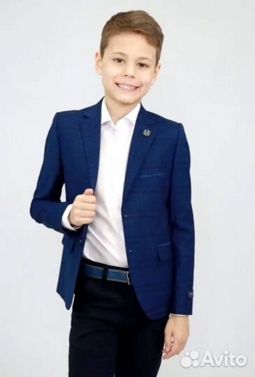 Пиджак школьный для мальчика 164