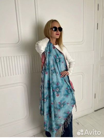 Новый палантин платок кашемир двусторонний