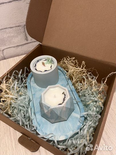 Ароматические свечи в гипсе