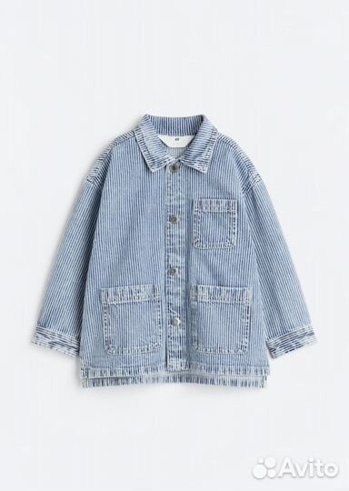 Джинсовая куртка/ рубашка H&M 122/128