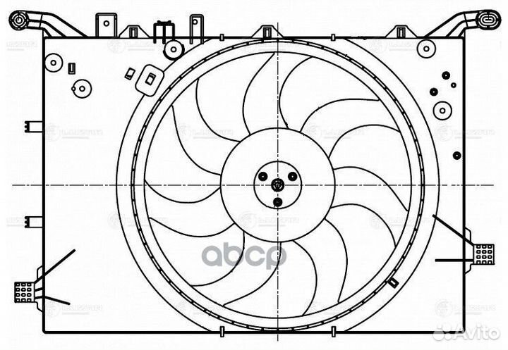 Крыльчатка с эл.мотором volvo S60 (00) /S80 (98)