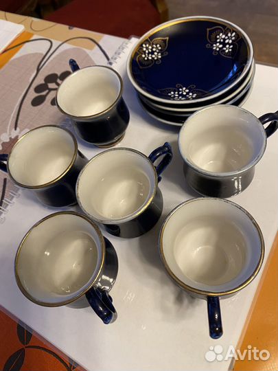 Набор кофейный синий