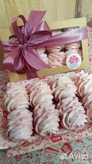 Зефир домашний натуральный, сладкий подарок