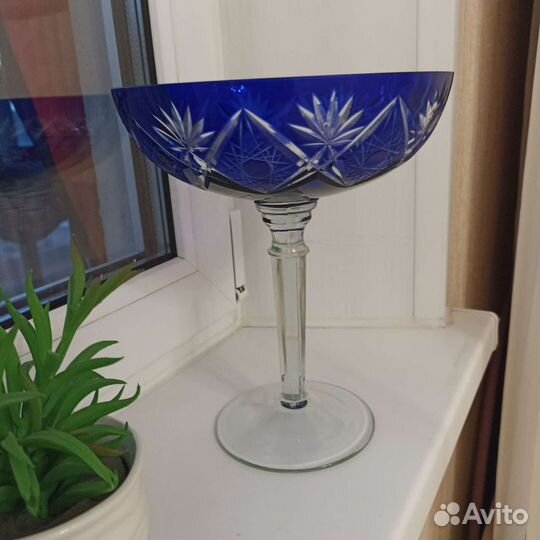 Вазы СССР хрусталь, стекло, кобальт