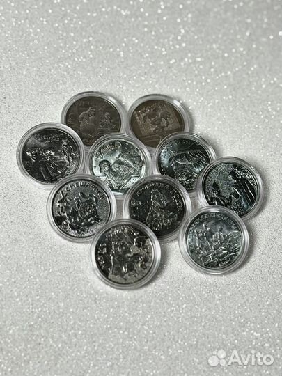 Мультики 10 монет набор l коллекция l лот