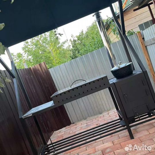 Мангал с крышей