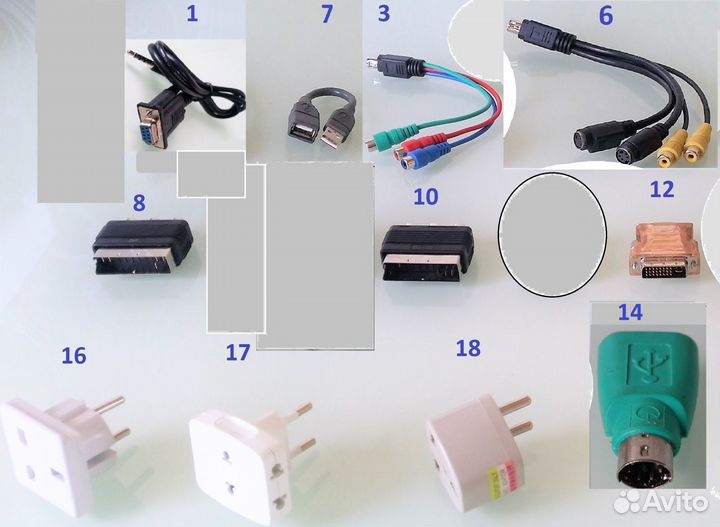 Переходники S-Video scart DVI RCA (тюльпан) USB