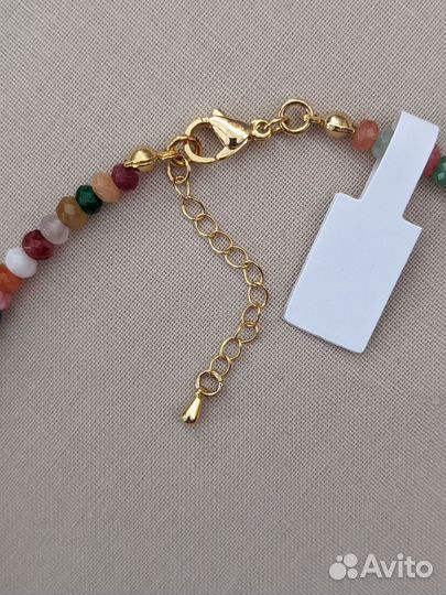 Колье чокер из агата