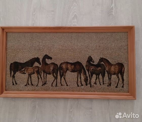 Картина интерьерная Лошади (кони) на холсте