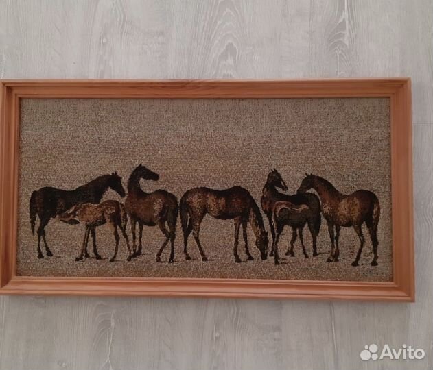 Картина интерьерная Лошади (кони) на холсте