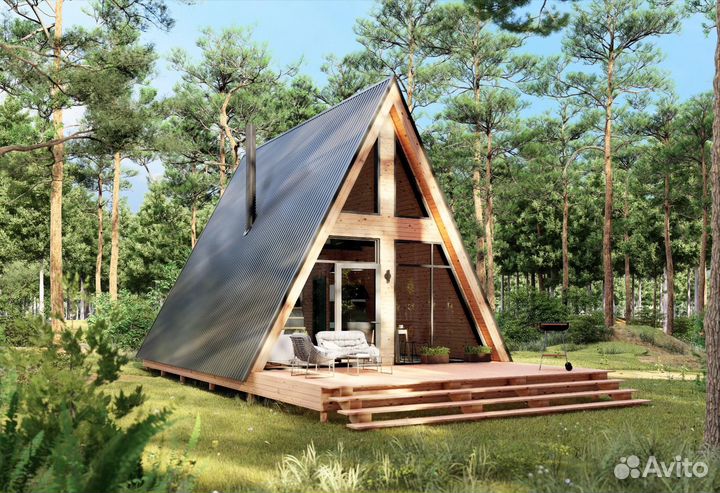 Модульные дома А фрейм Готовый дом под ключ