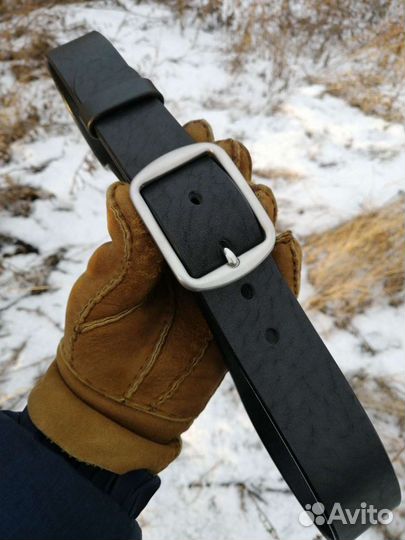 Ремень джинсовый мужской кожаный