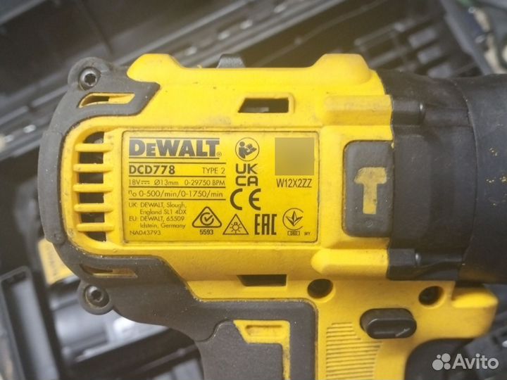 Шуруповерт dewalt dcd 778