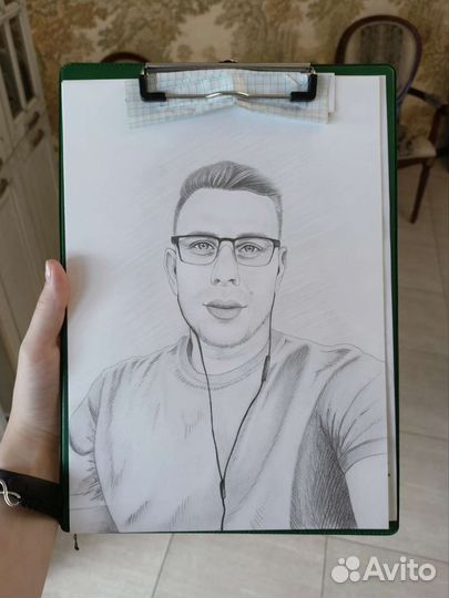 Портрет по фото карандашом