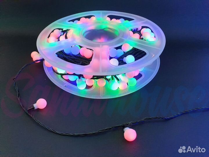 Гирлянда шарики для ёлки и деревьев