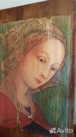 Картина на доске винтаж