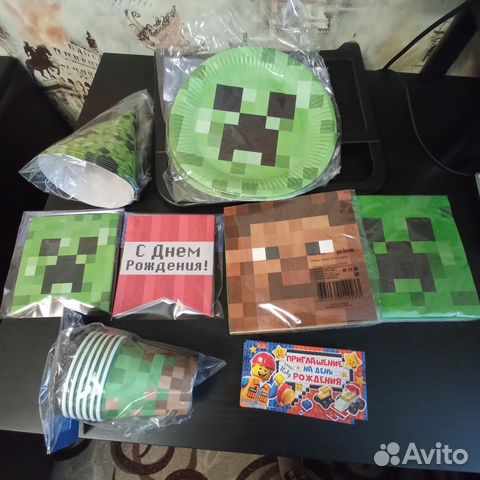 Всё для детского праздника в стиле Майнкрафт