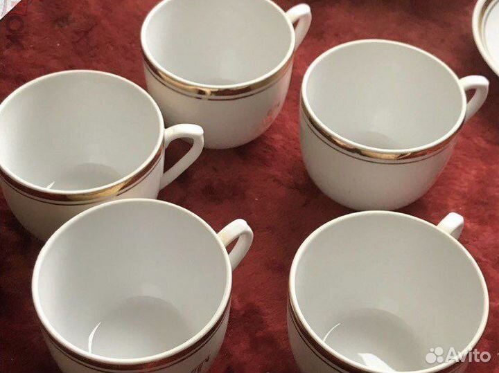 Чашка кофейная «мт» отводка золотом. Винтаж. 5 шт