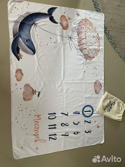 Фотоплед для фотосессии малыша кит