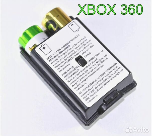 Батарейный отсек для геймпада xbox 360 (чёрный)