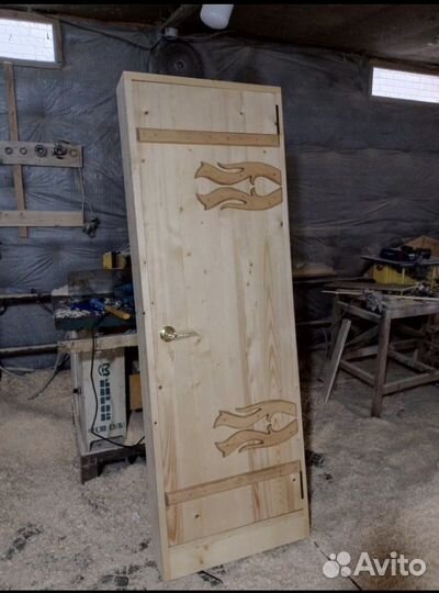 Двери деревянные в баню под заказ