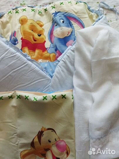 Бортики, балдахин, пост. бельё в детскую кроватку