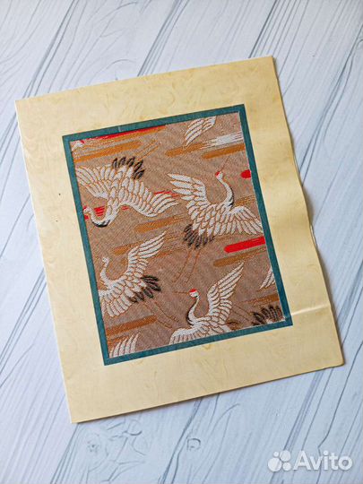 Открытки винтаж Япония с вышивкой чистые