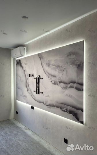 Стеновые панели Гибкий Мраморный Шпон