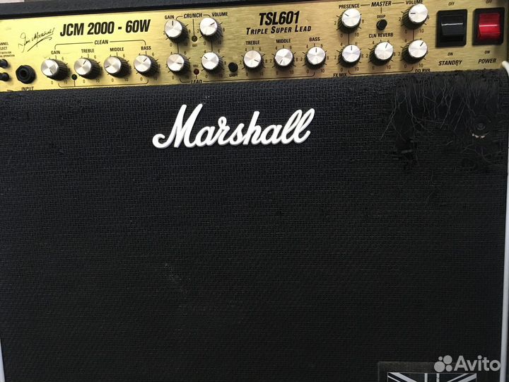 Marshall tsl601 3 канала ламповый комбик 60вт