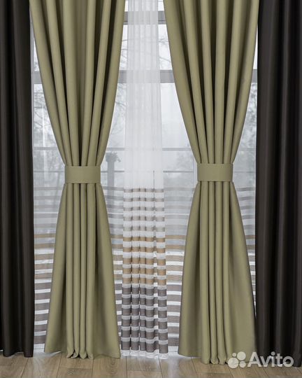 Комплект штор блэкаут Марсель Дюна