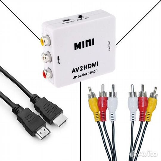 Конвертер переход из AV (3RCA) в hdmi