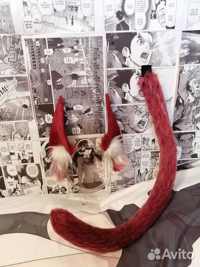 Ушки и хвост аниме косплей неко