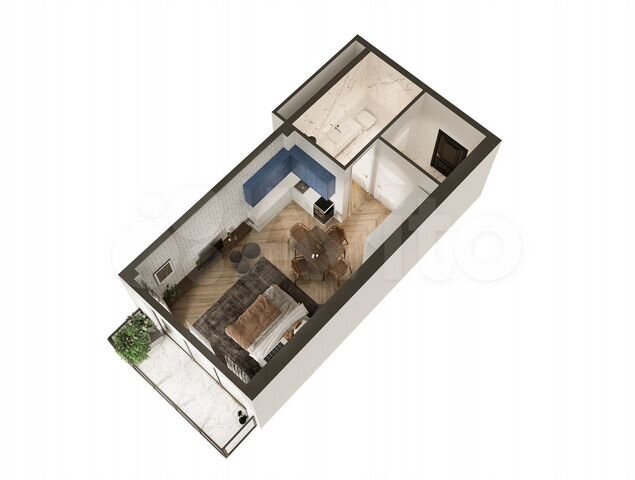 1-к. квартира, 45,7 м², 5/9 эт.