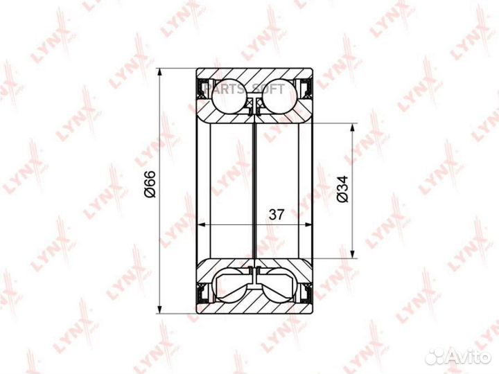 WB1147 lynxauto Комплект подшипника ступицы колеса