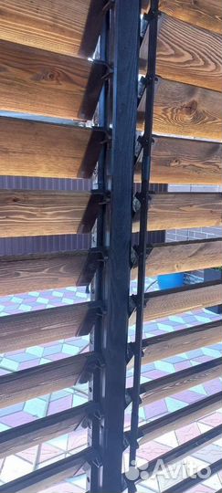 Деревянные жалюзи для террасы от производителя