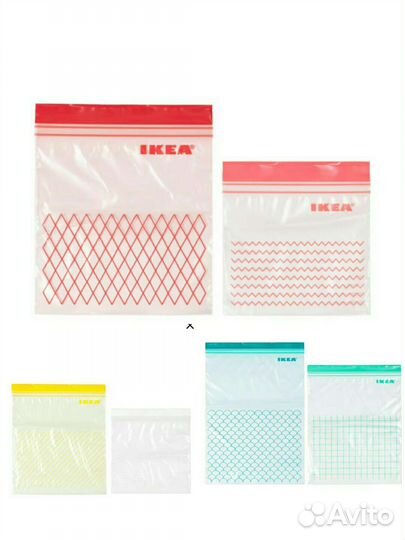 Пакеты для хранения Икеа Истад 3 вида