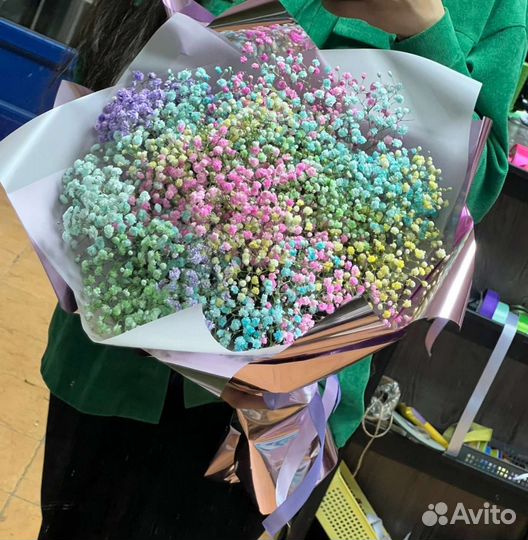 Букет с гипсофилой