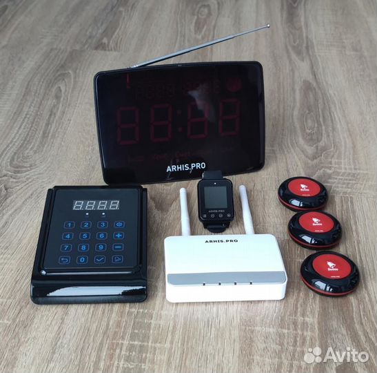 Кнопка вызова персонала, часы, табло, пуль, репите