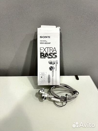 Наушники sony mdr-xb50ap extra bass белые